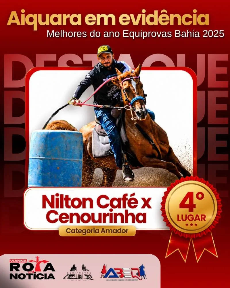 Aiquara em destaque: Nilton Café conquista espaço entre os melhores das Equiprovas Bahia 2025